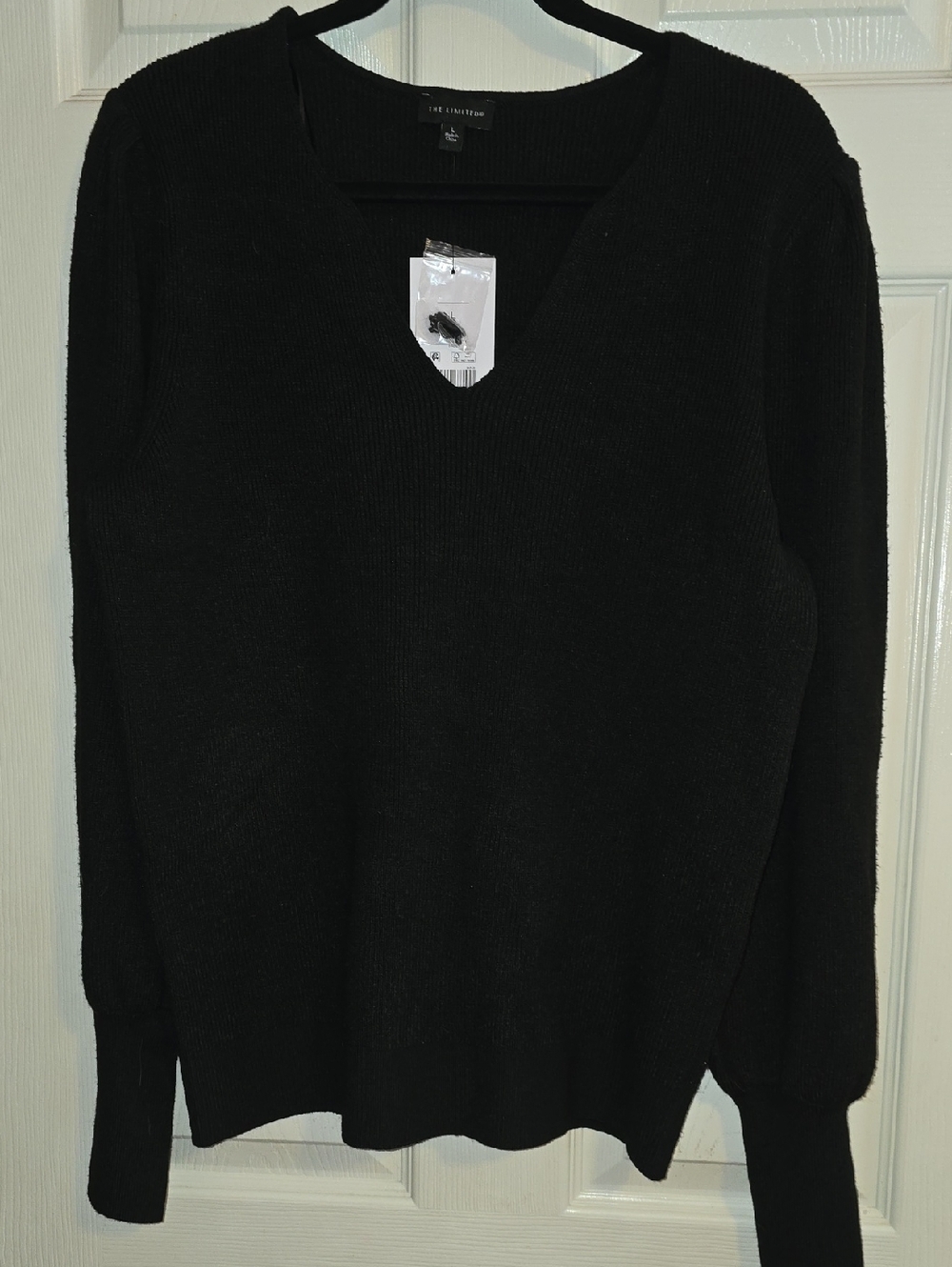 The Limited Black V-Neck Sweater Women